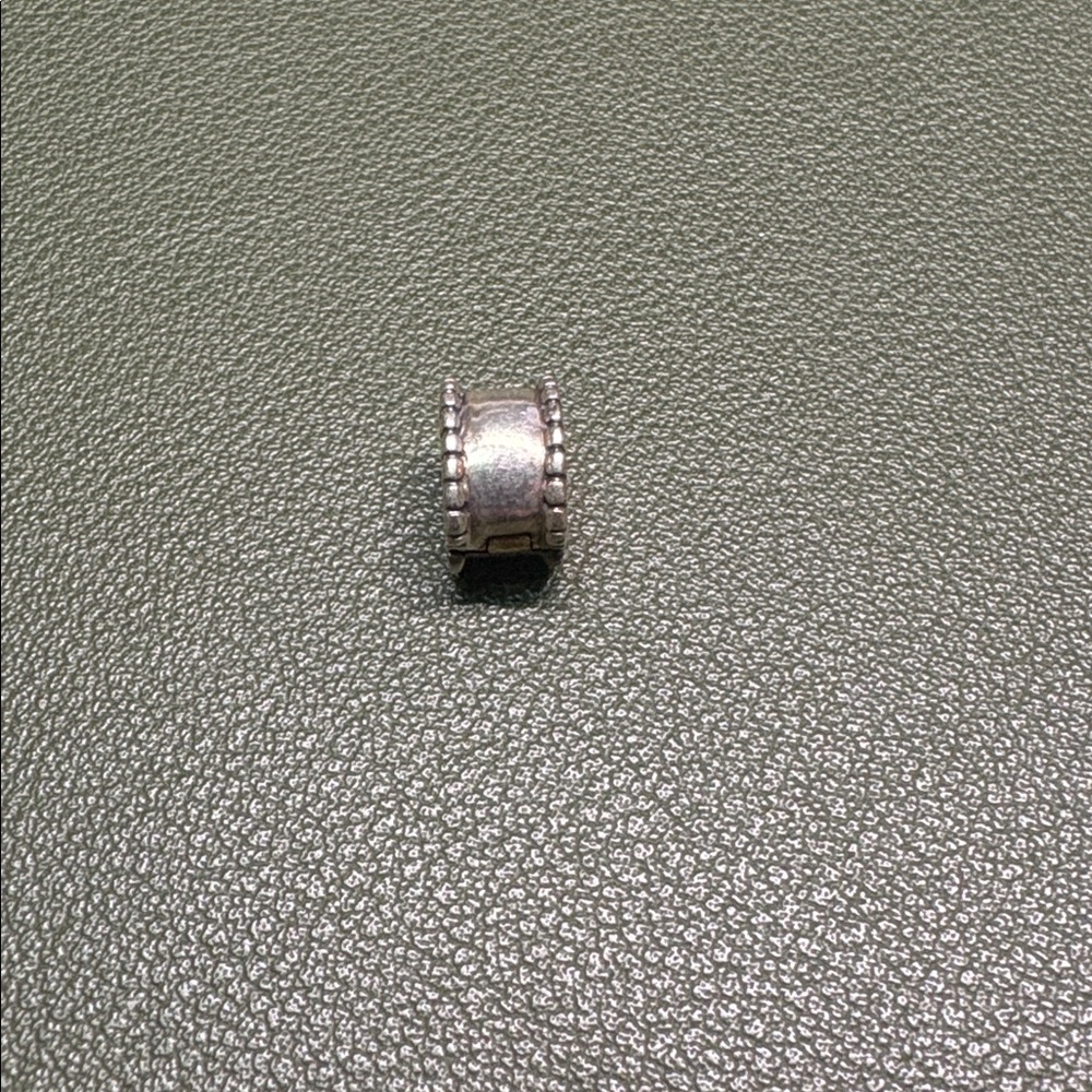 Pandora Silver Beaded Edge Bracelet Charm